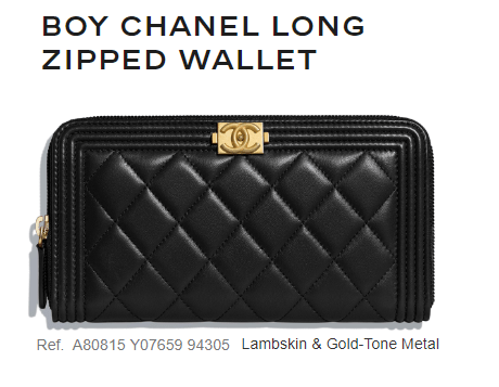 chanel boy wallet