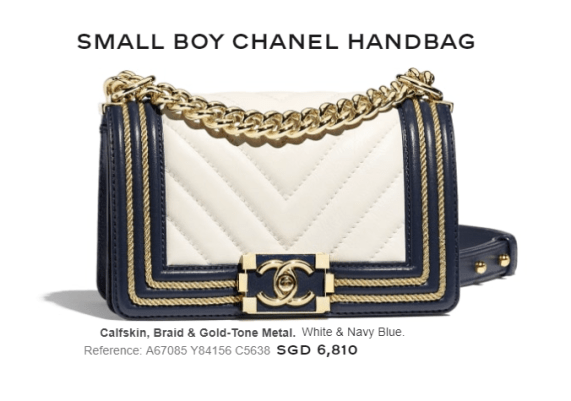 chanel braid boy small